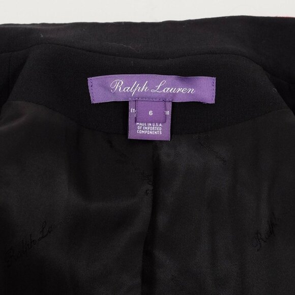 Ralph Lauren Purple Label Collection jacket sz 6 officers black red logo button - Picture 14 of 14